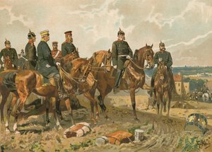 Kaiser Wilhelm I de Alemania y su personal